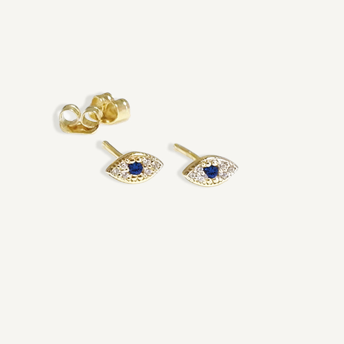 The Tiny Pave Evil Eye Earrings