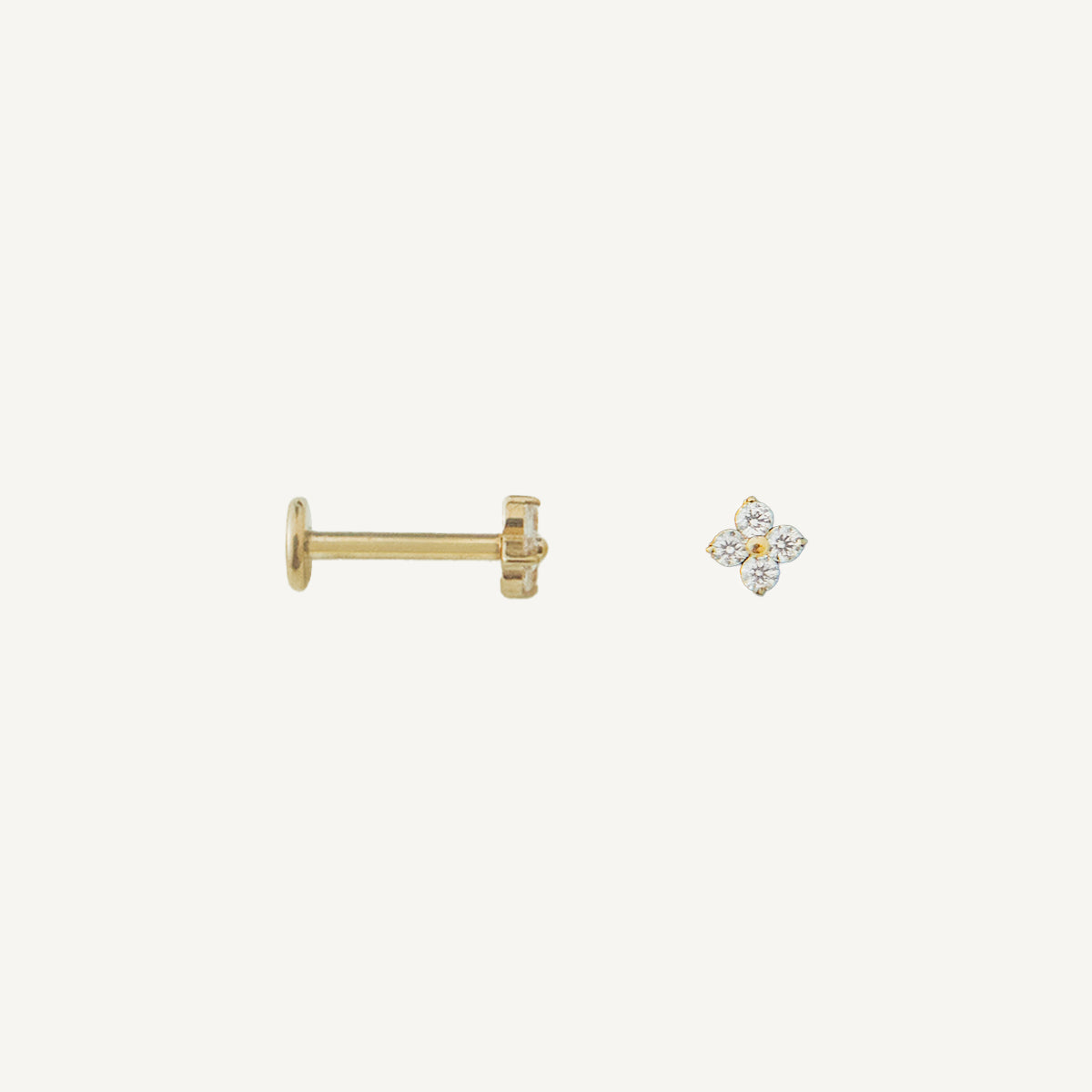 The Lucky Pave Clover Screw Back Studs