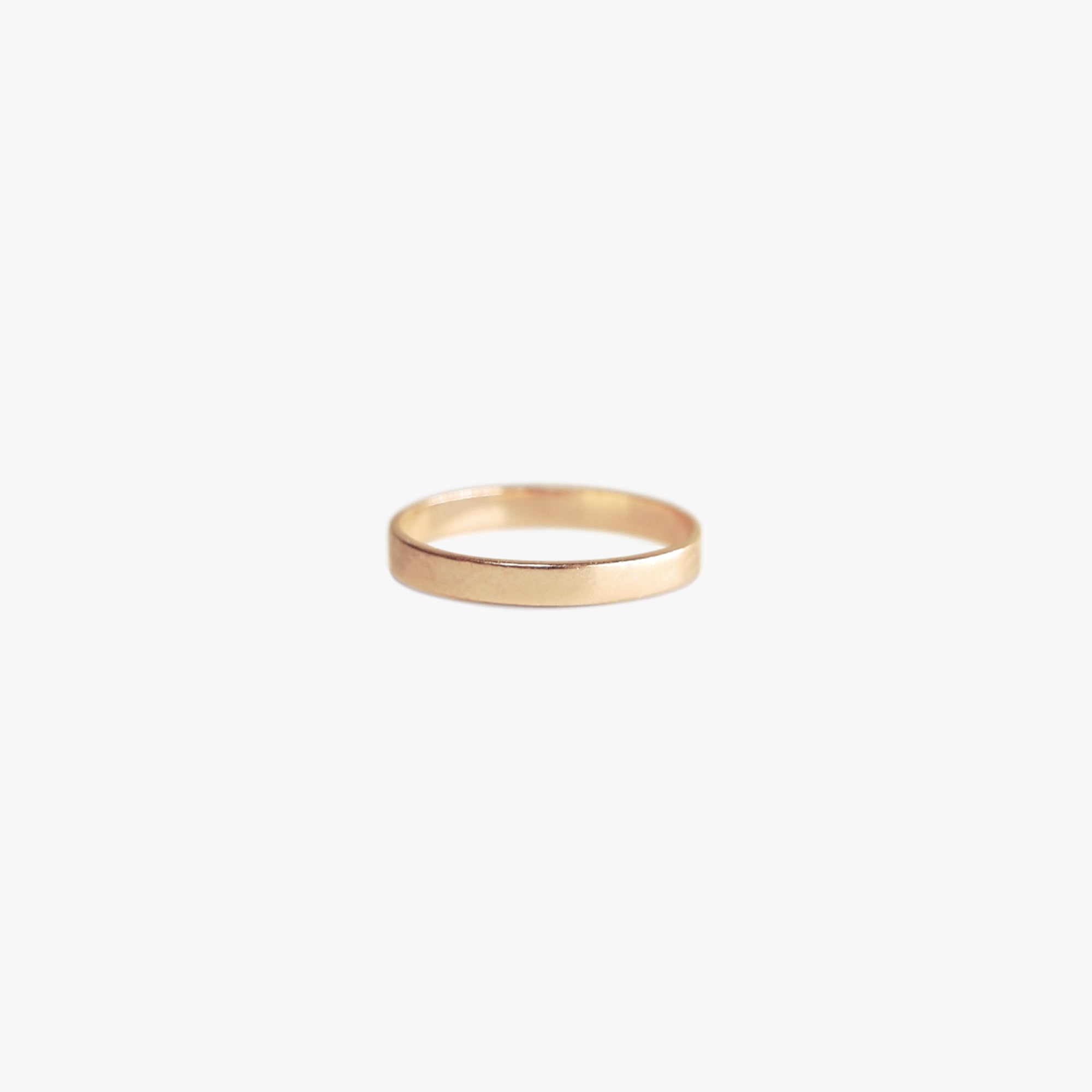 The Flat Stacker 2mm Band in Solid Gold