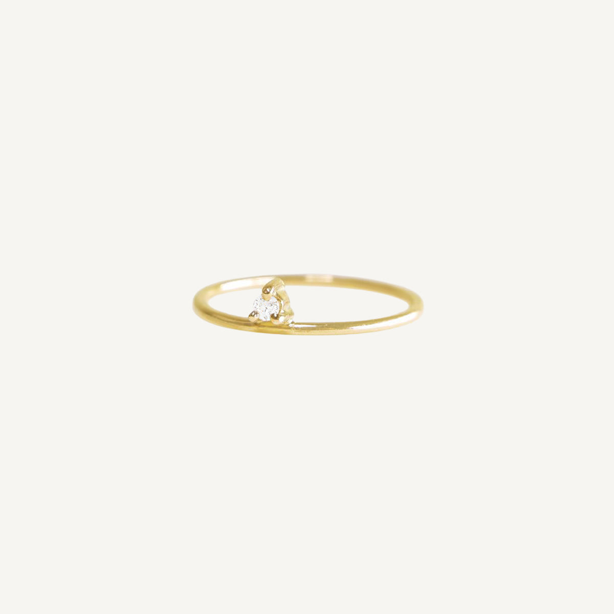The Floating Diamond Ring in Solid Gold