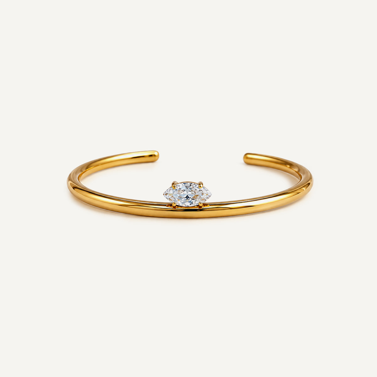 Floating Marquise Open Bangle