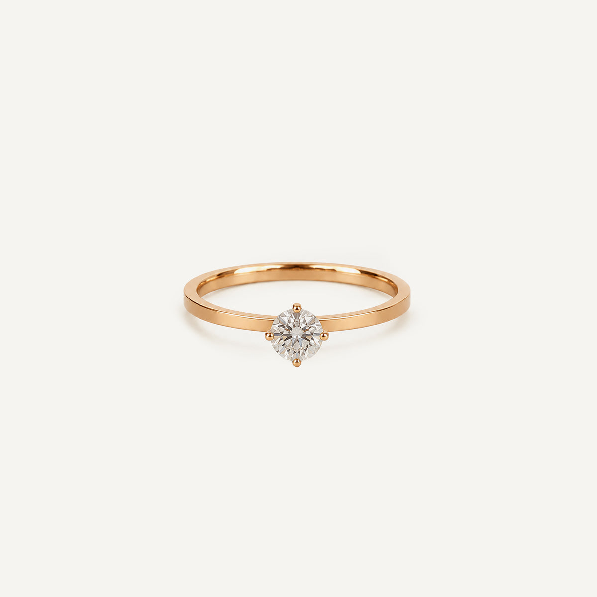The Solitaire Zircon Ring in Six-Prong Setting