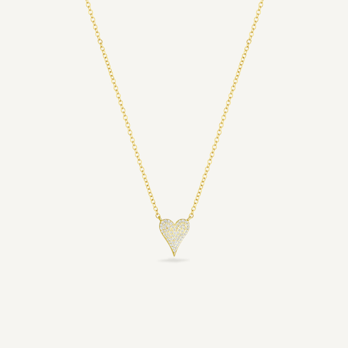 The Full Pave Bold Heart Necklace