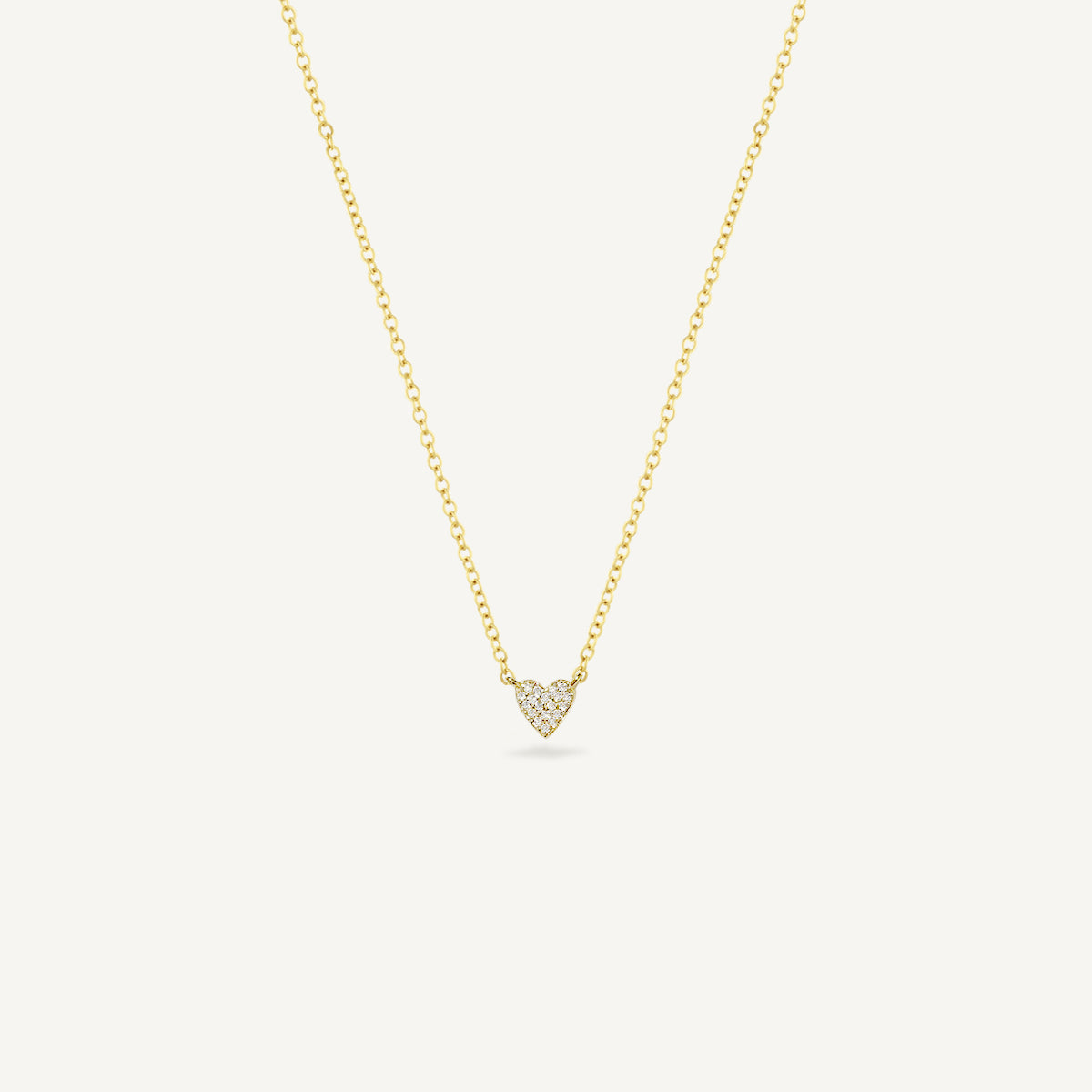 The Full Pave Mini Heart Necklace