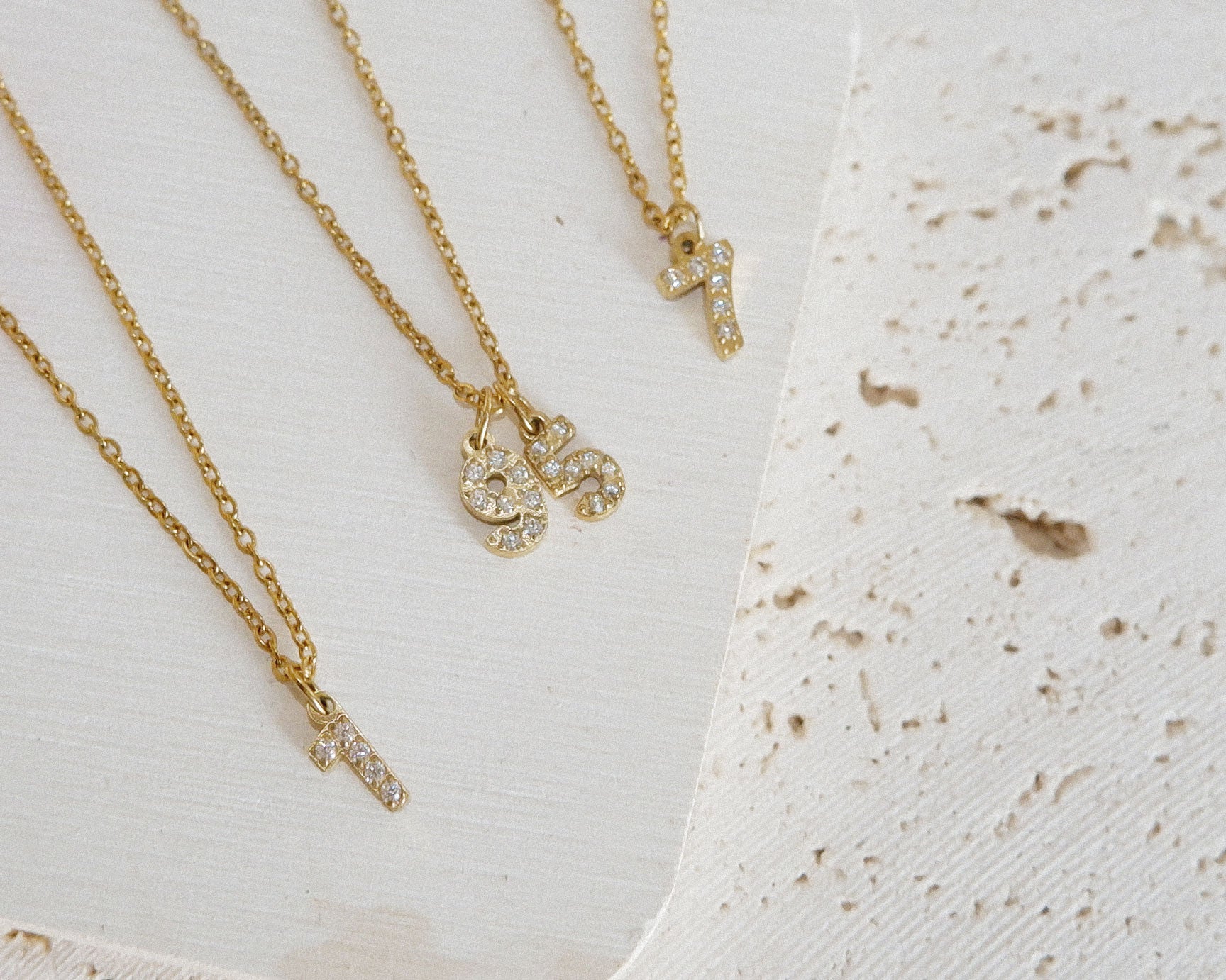 The Pave Number Necklace