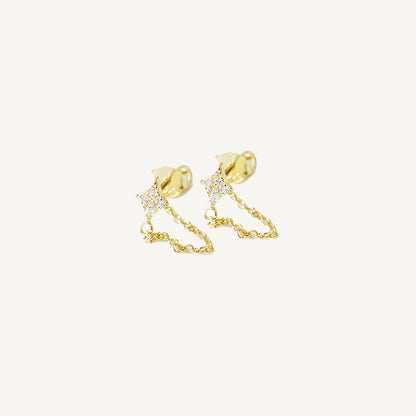 The Stellar Chain Drop Earrings