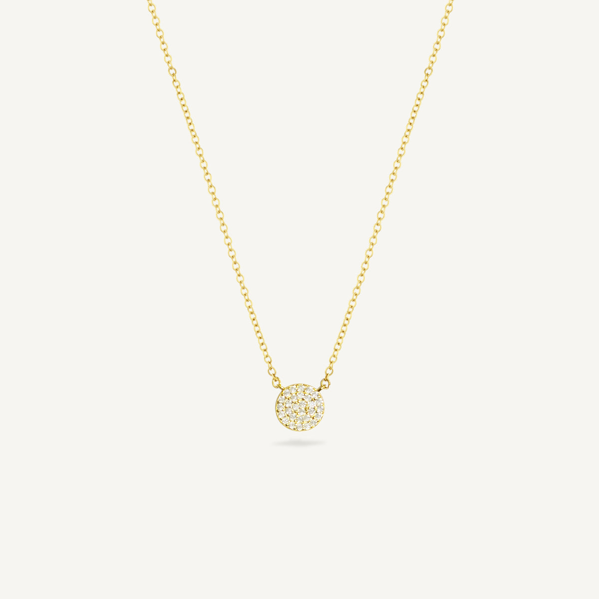 The Good Karma Pave Mini Disc Necklace