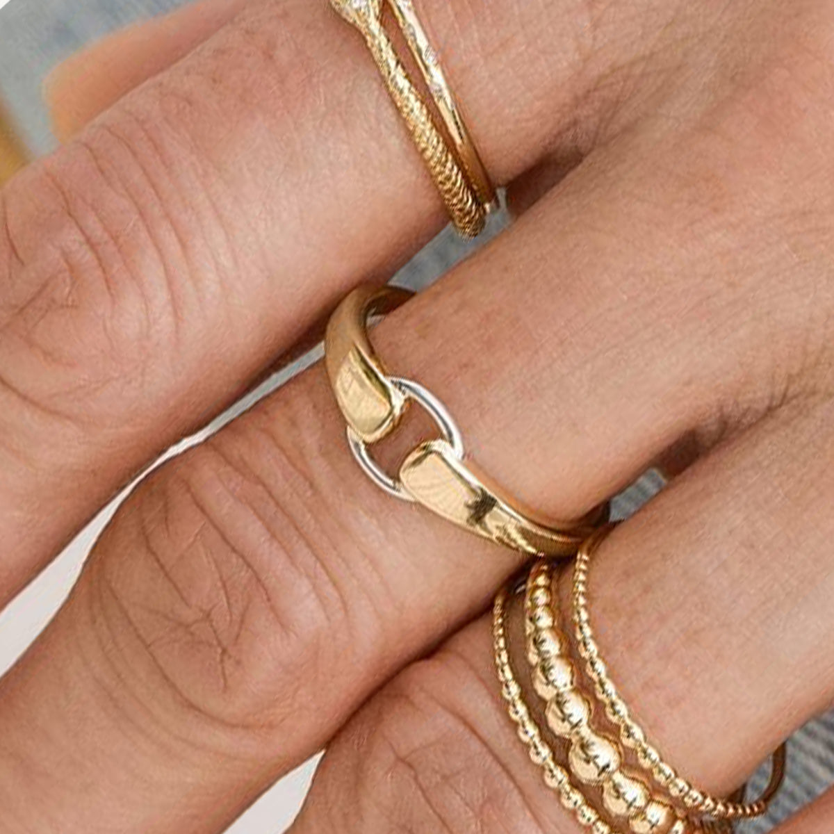 The Two-Tone Good Karma Ring