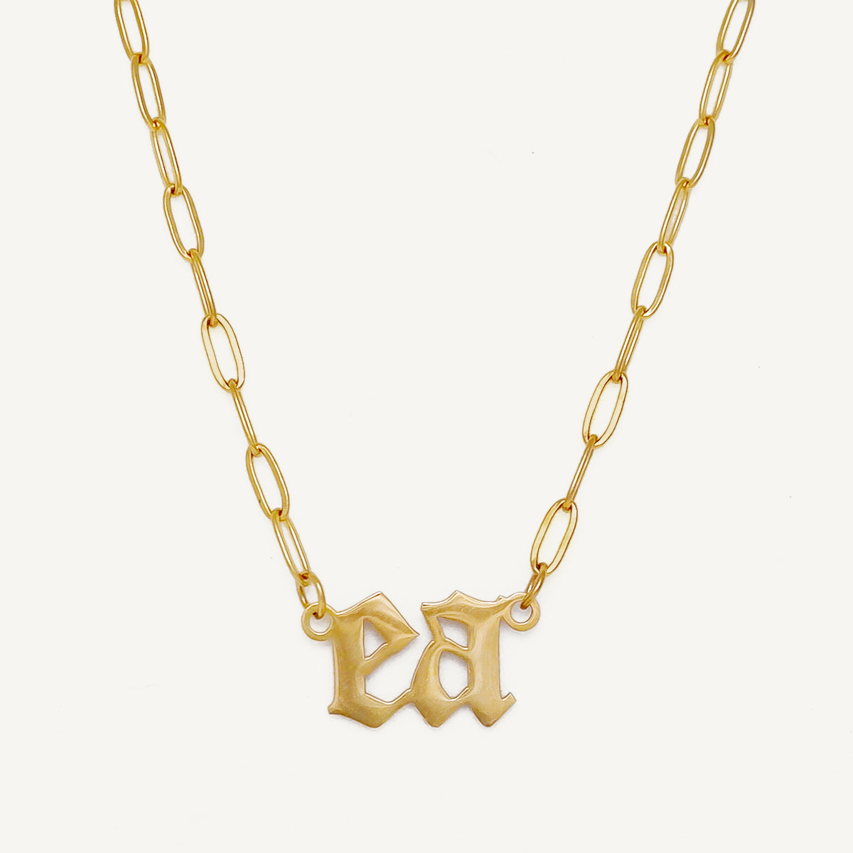 The Filly Gothic Initial / Name Necklace