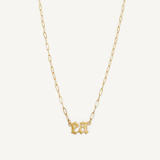 The Filly Gothic Initial / Name Necklace