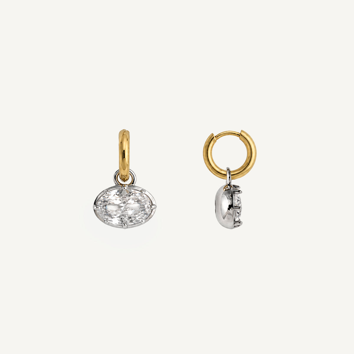 Hailey Oval Drop Hoops