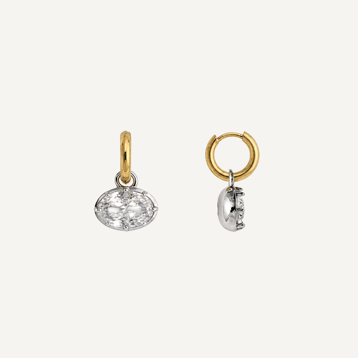 Hailey Oval Drop Hoops