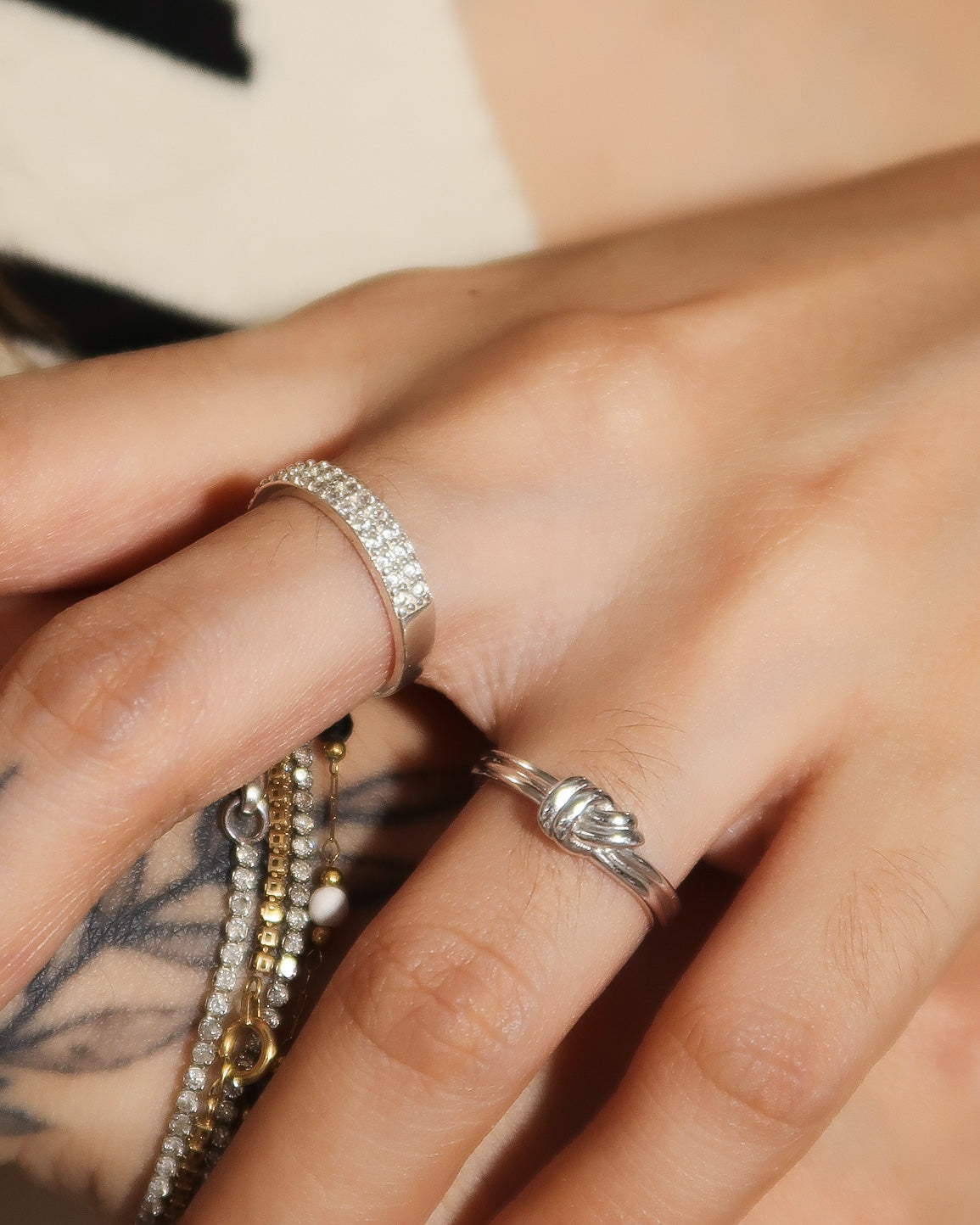 The Double Stack Half Eternity Ring