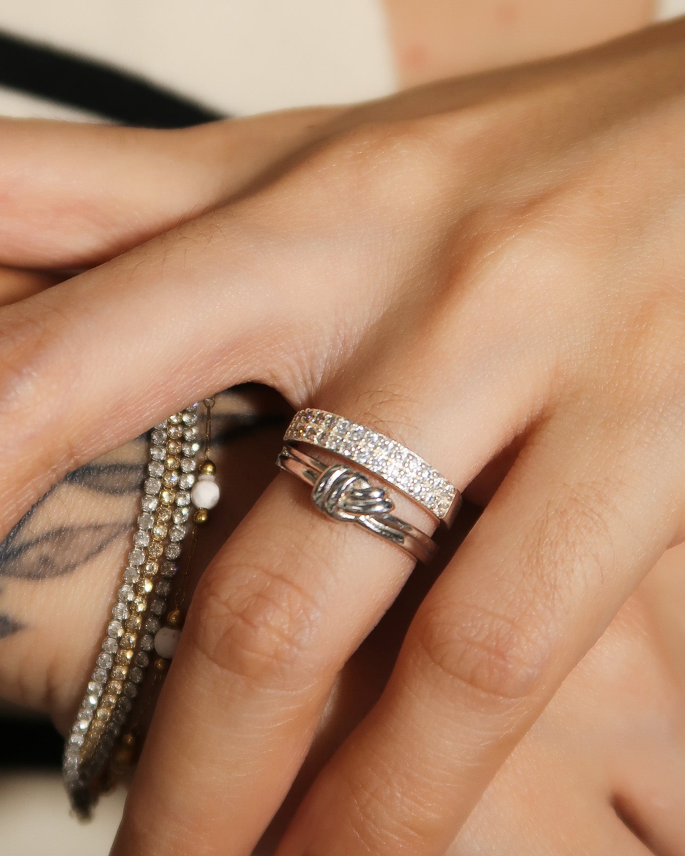 The Double Stack Half Eternity Ring