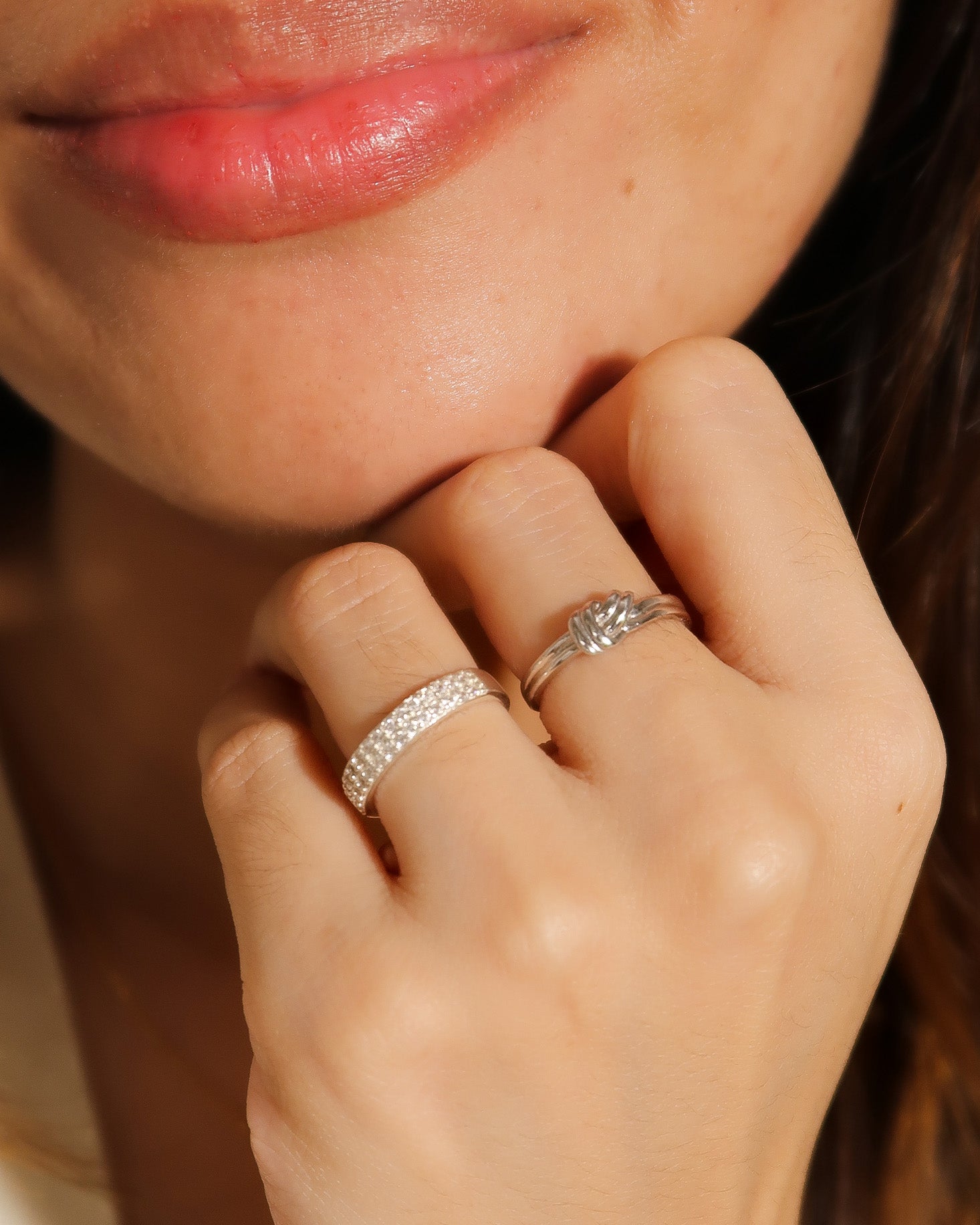 The Double Stack Half Eternity Ring