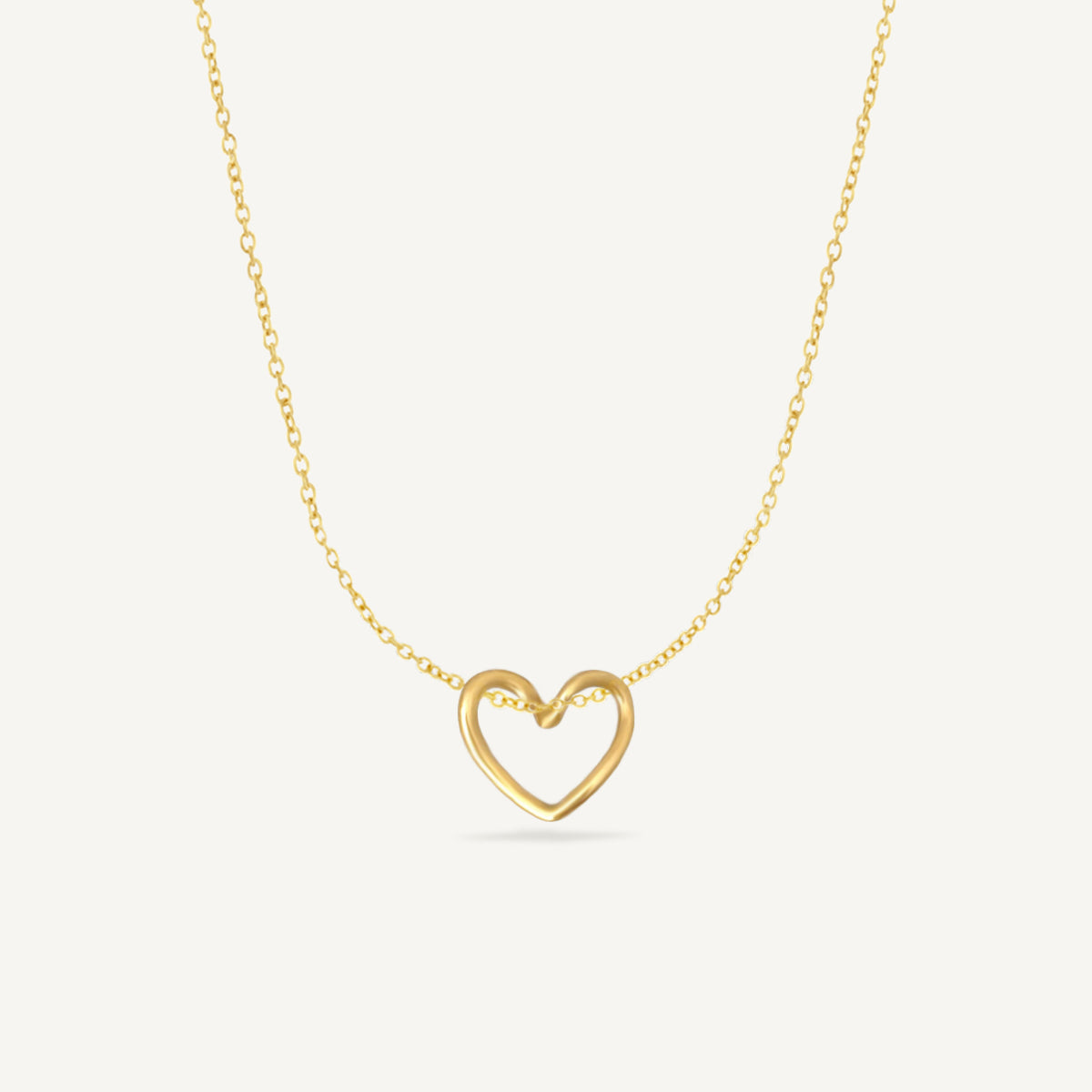 The Happy Heart Outline Necklace