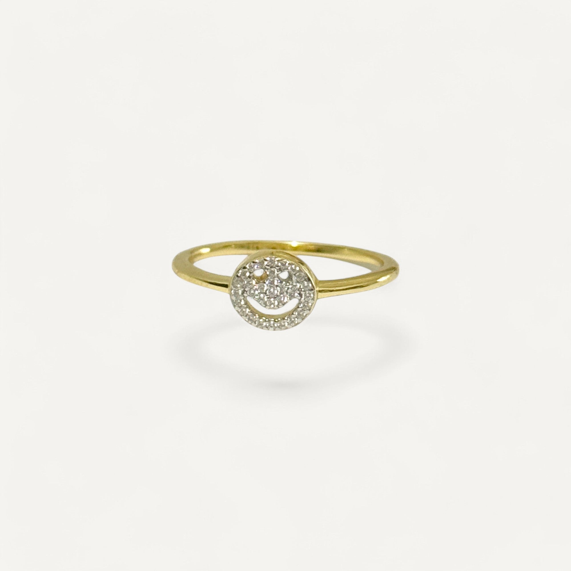 The Pave Happy Days Smile Ring