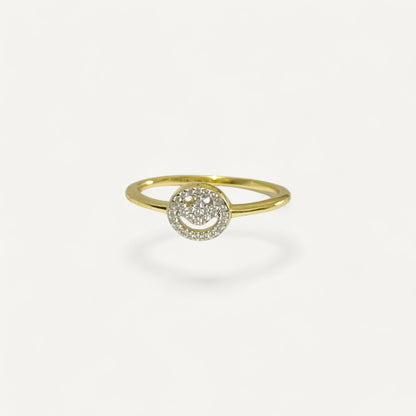 The Pave Happy Days Smile Ring