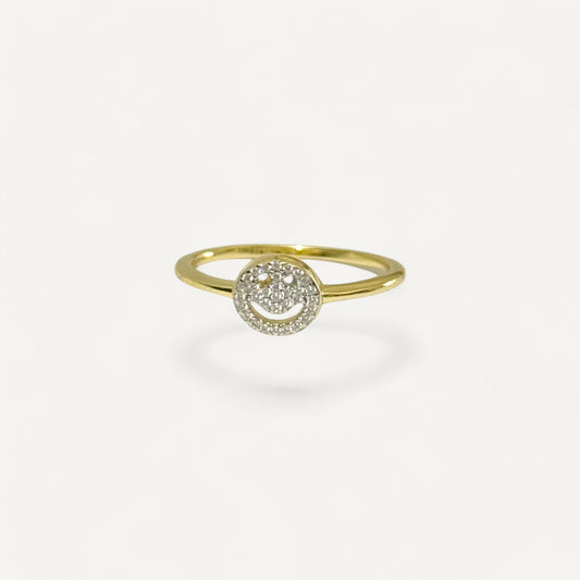 The Pave Happy Days Smile Ring