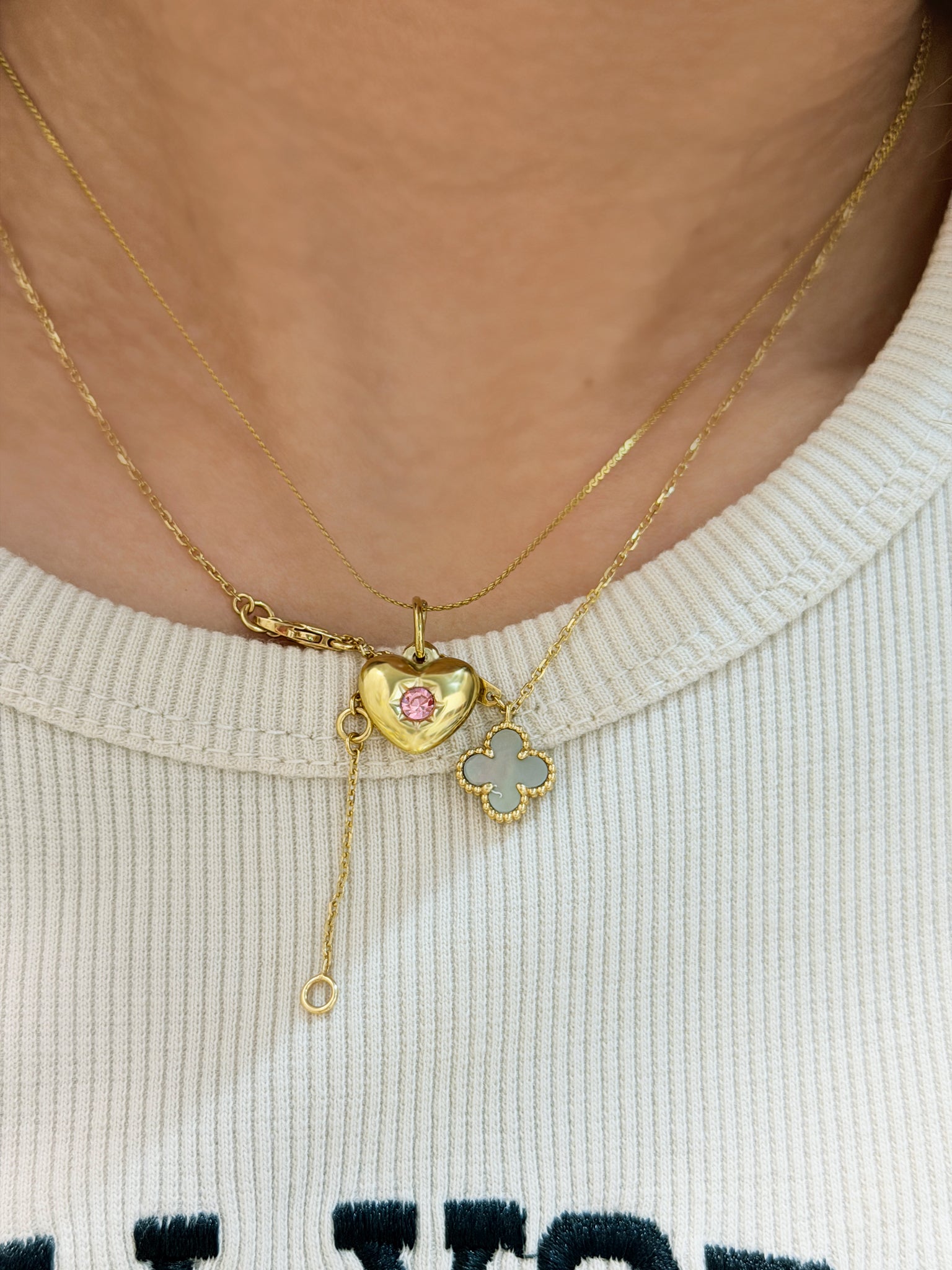 The Starlight Birthstone Chunky Heart Necklace