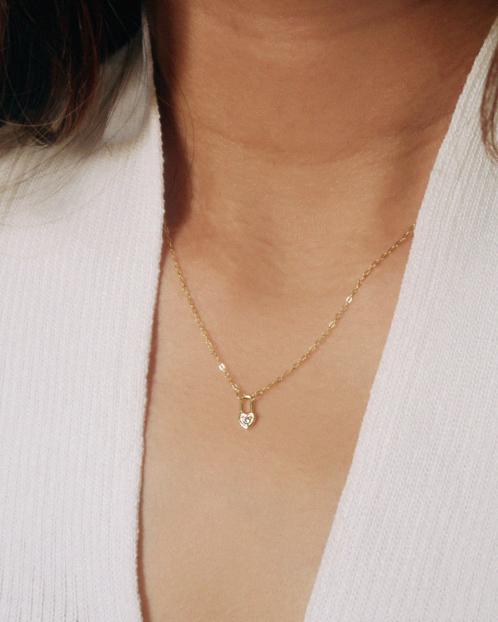 The Tiny Heart Padlock Promise Necklace