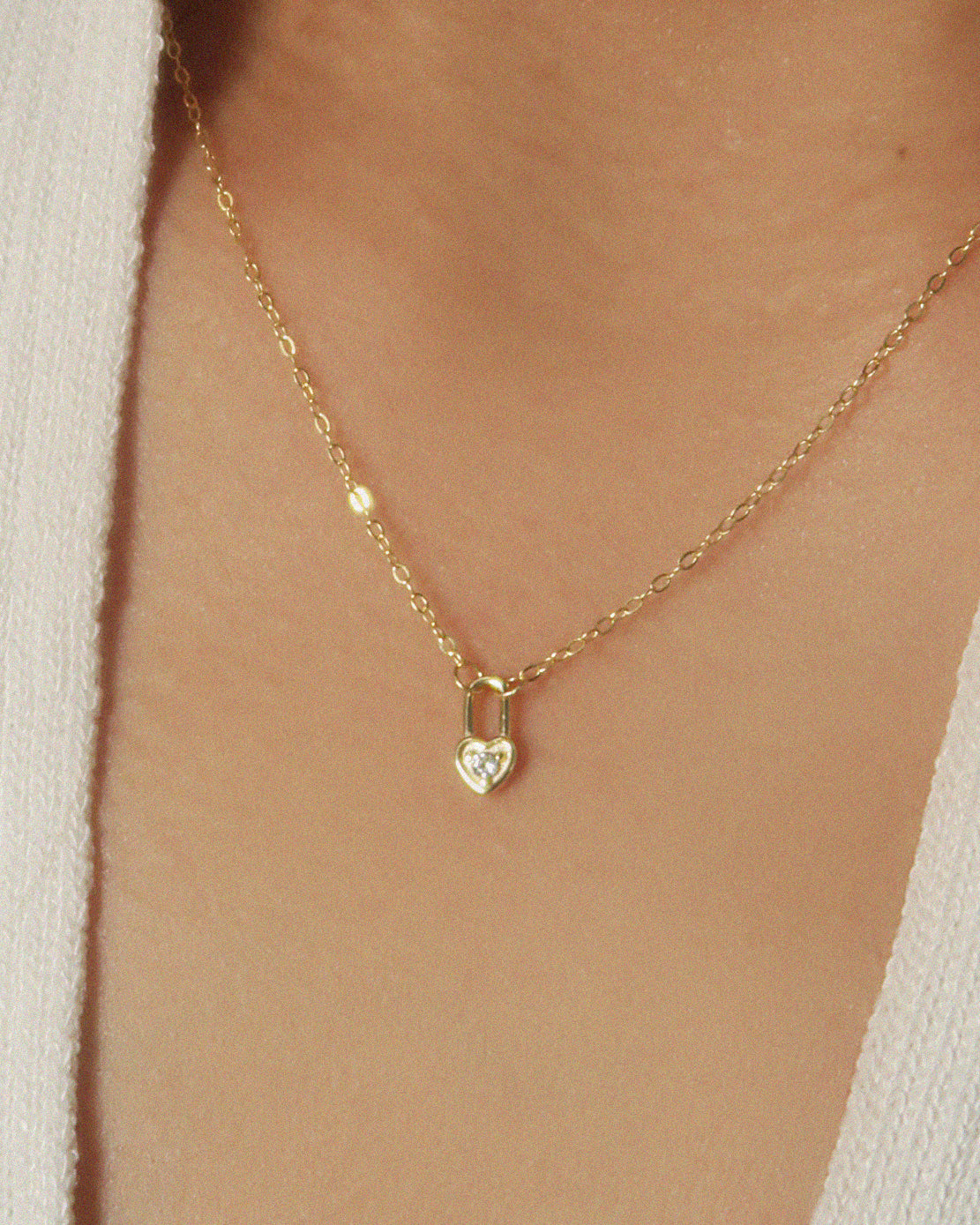 The Tiny Heart Padlock Promise Necklace