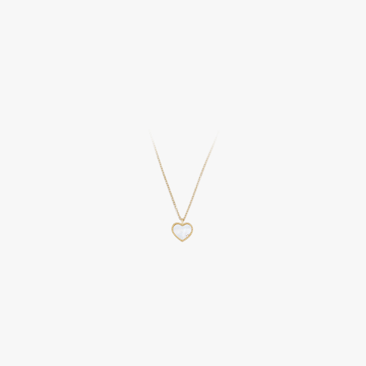 The Mini Heart Diamond Necklace in Solid Gold