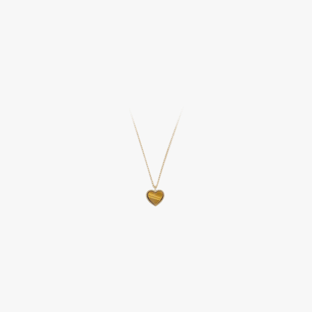The Mini Heart Diamond Necklace in Solid Gold