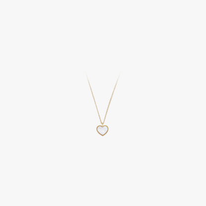 The Mini Heart Diamond Necklace in Solid Gold