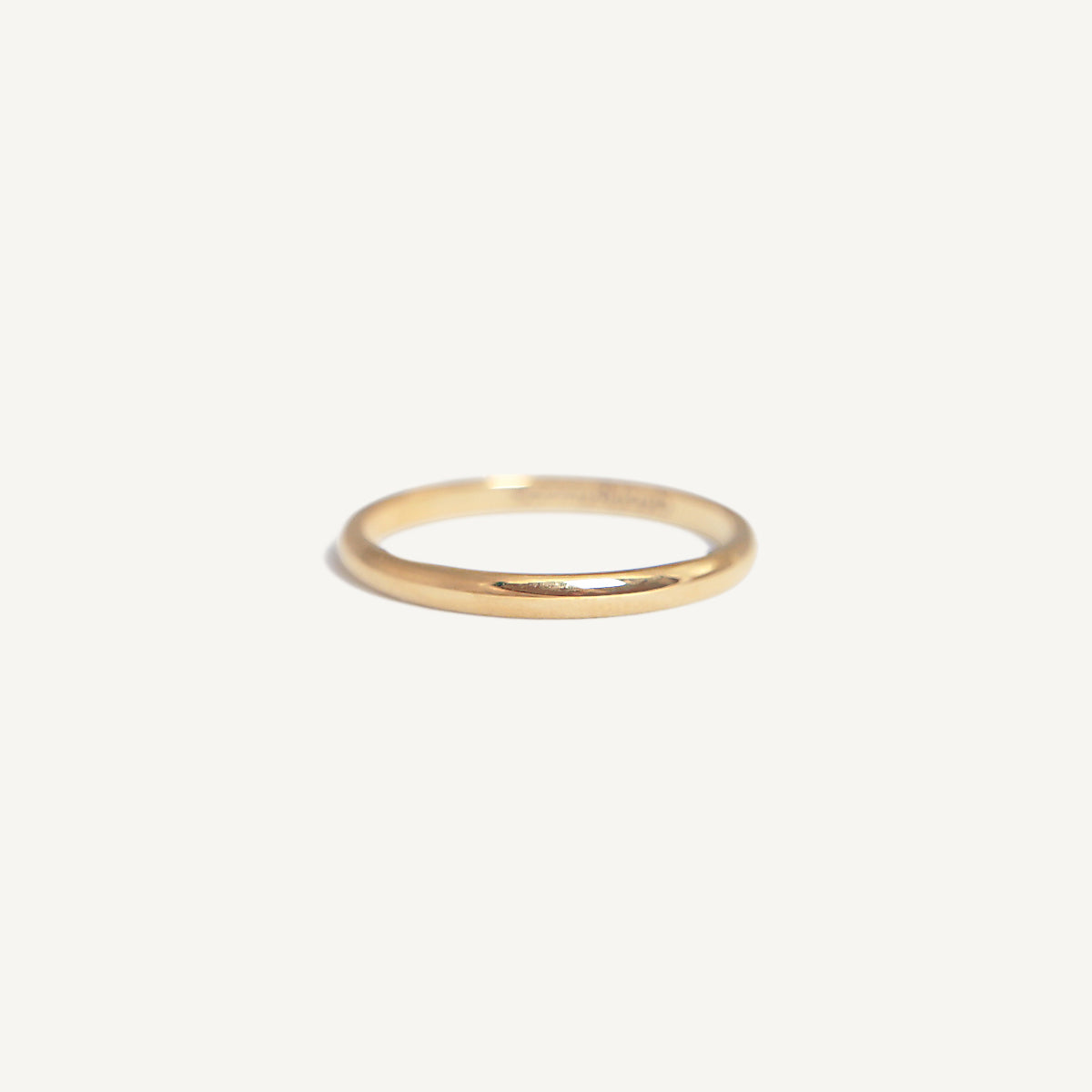 The Modern Stack - Dainty Curved 2mm Band in Solid Gold