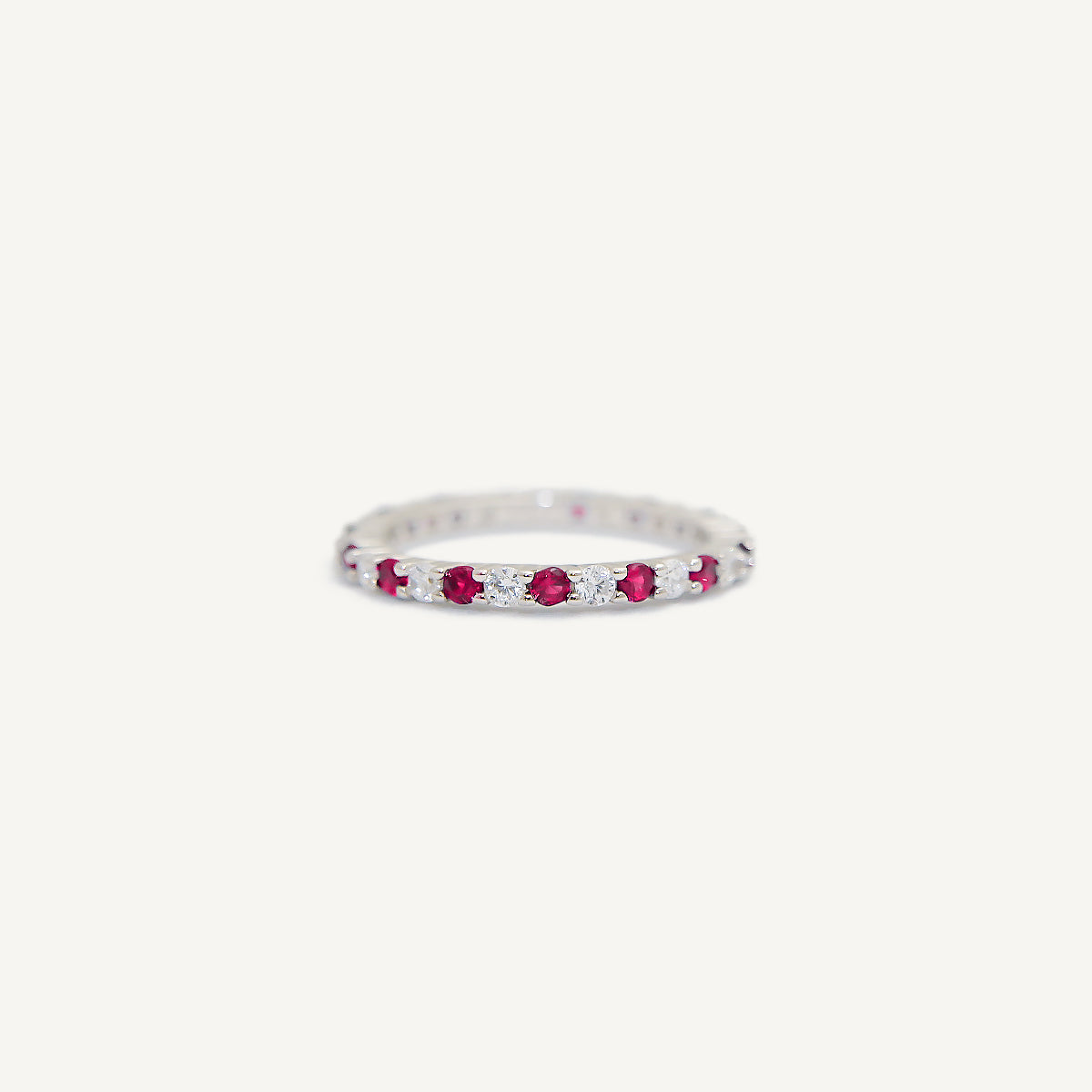 The Estelle Birthstone Eternity Carabiner Lock Ring