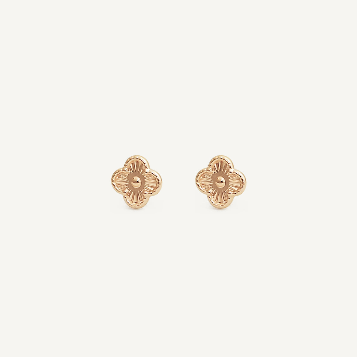 The Baby Alhambra Earrings in Solid Gold