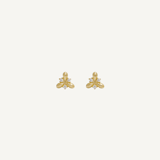 The Fleur Studs in Solid Gold