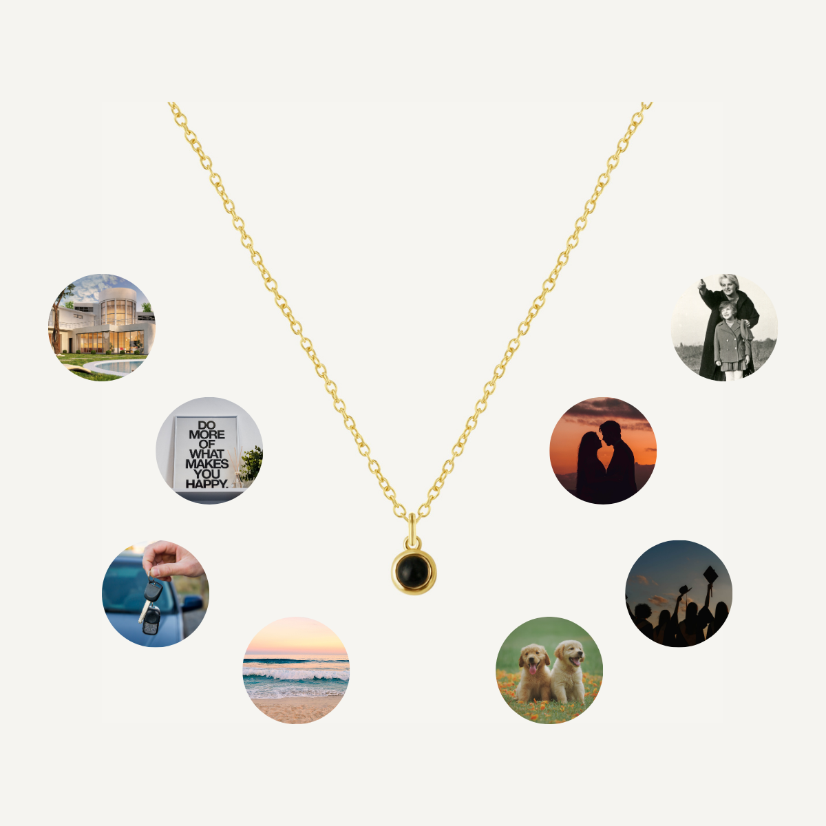 The Hidden Keepsake Mini Photo Necklace and Bracelet