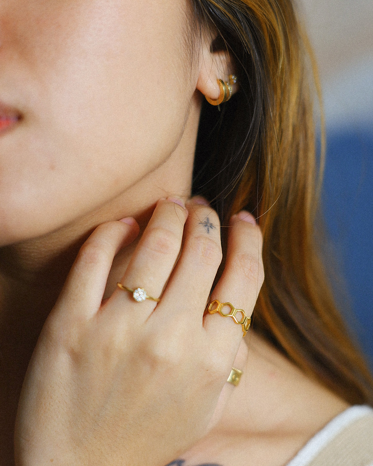 The Honeycomb Line Ring