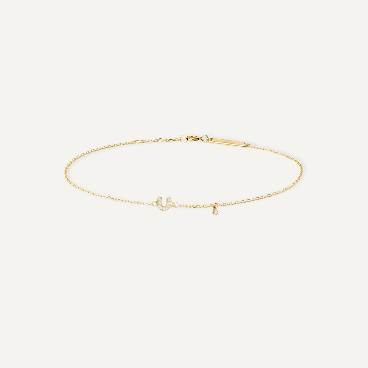 The Horseshoe Dangling Solitaire Bracelet