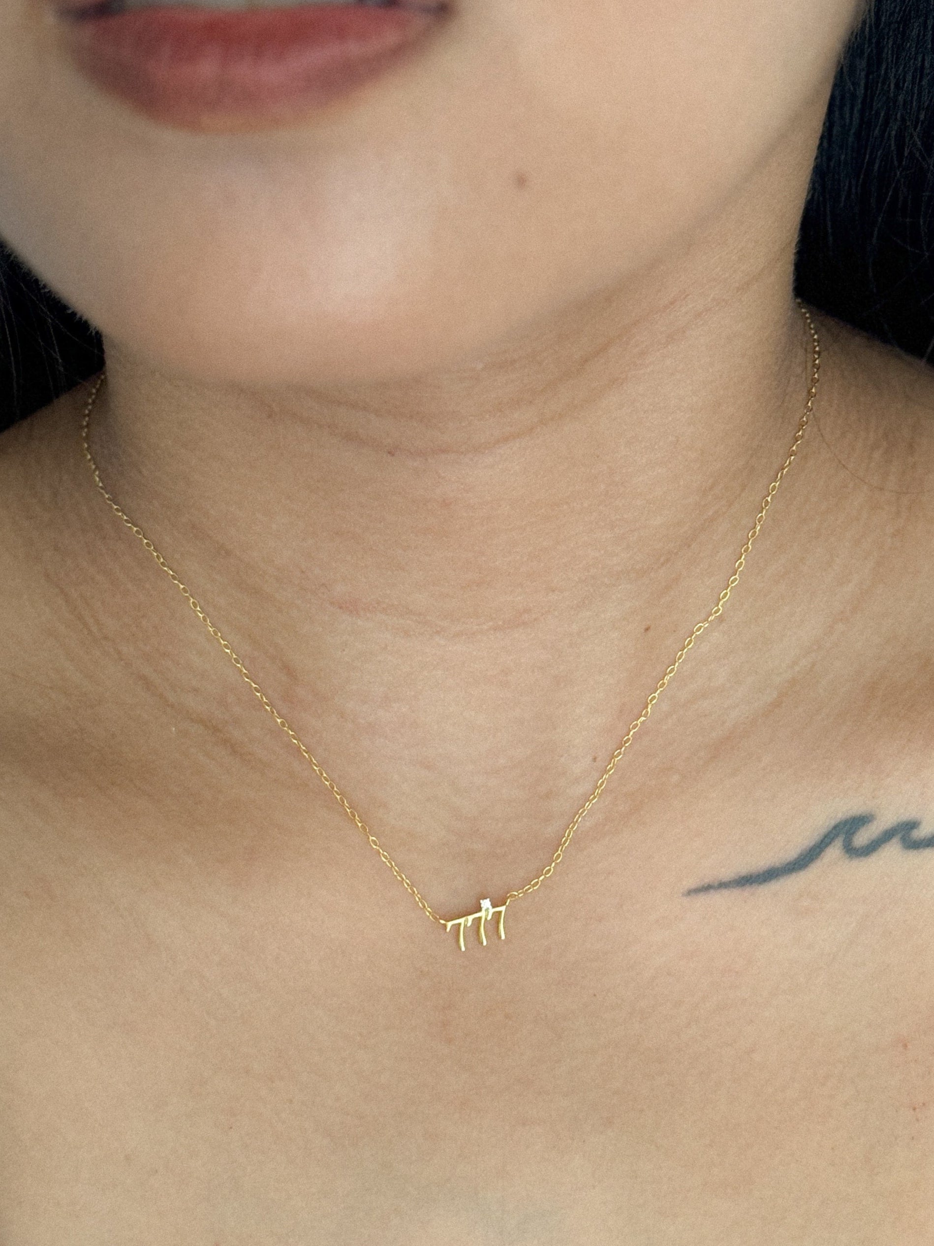 The Lucky Girl Baby Angel Number Necklace