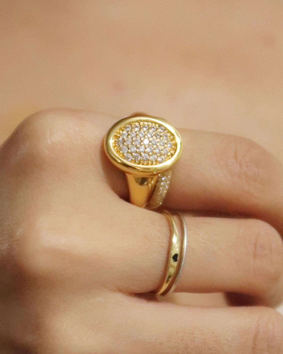Bold Stack The Iced Pave Bold Stack – Flecked with Gold