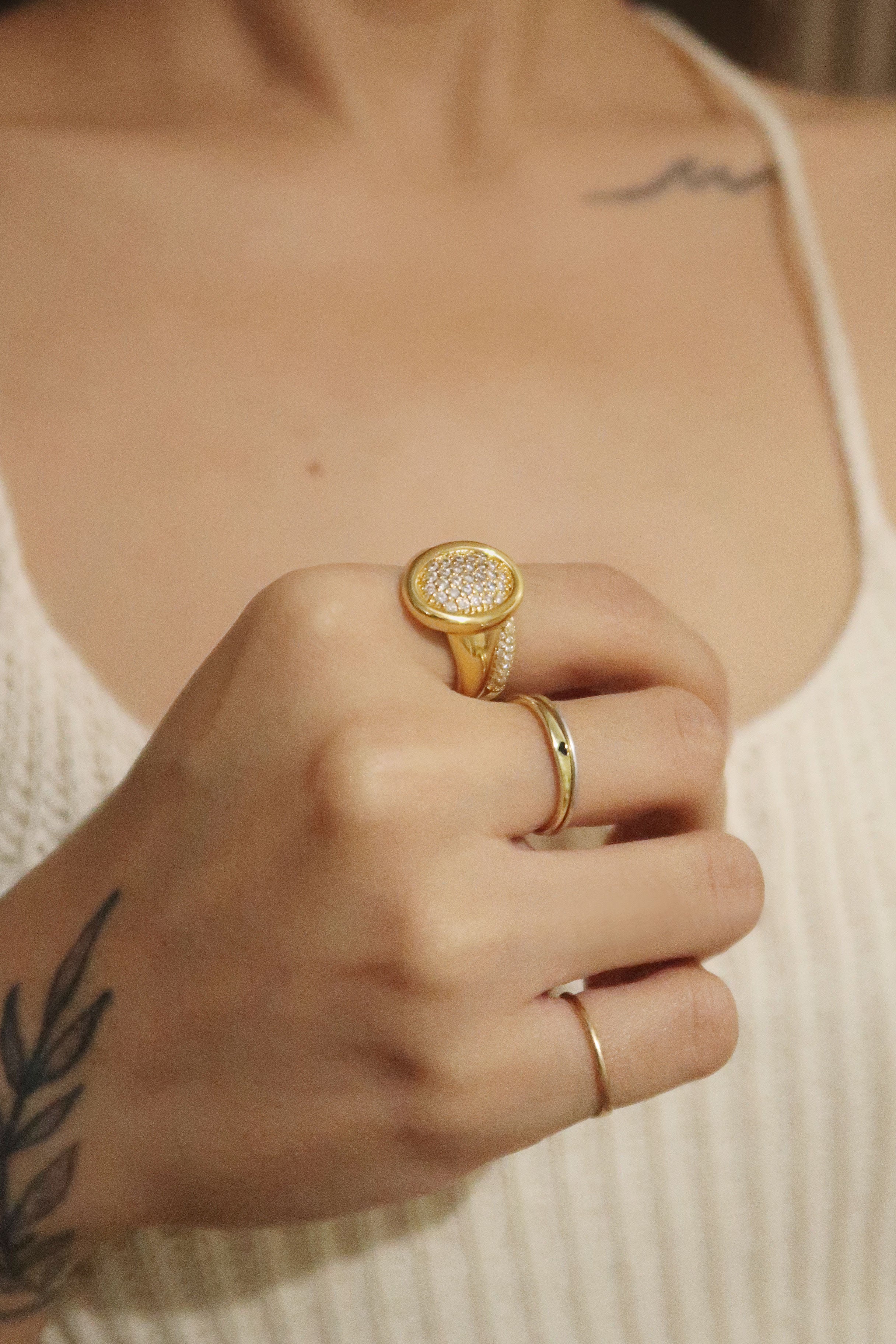 The Any-Size Iced Pave Stacker Ring