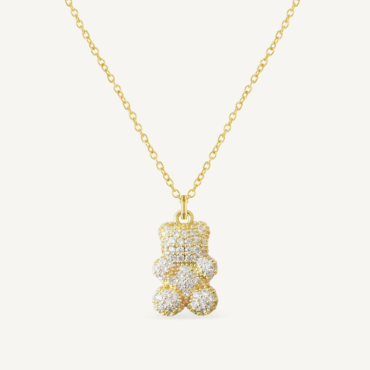 The Iced Pave Mini Teddy Necklace
