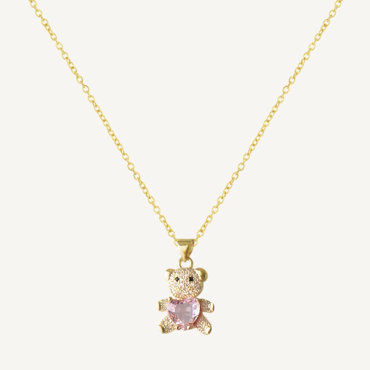 Final Sale - The Iced Pave Teddy Love Necklace