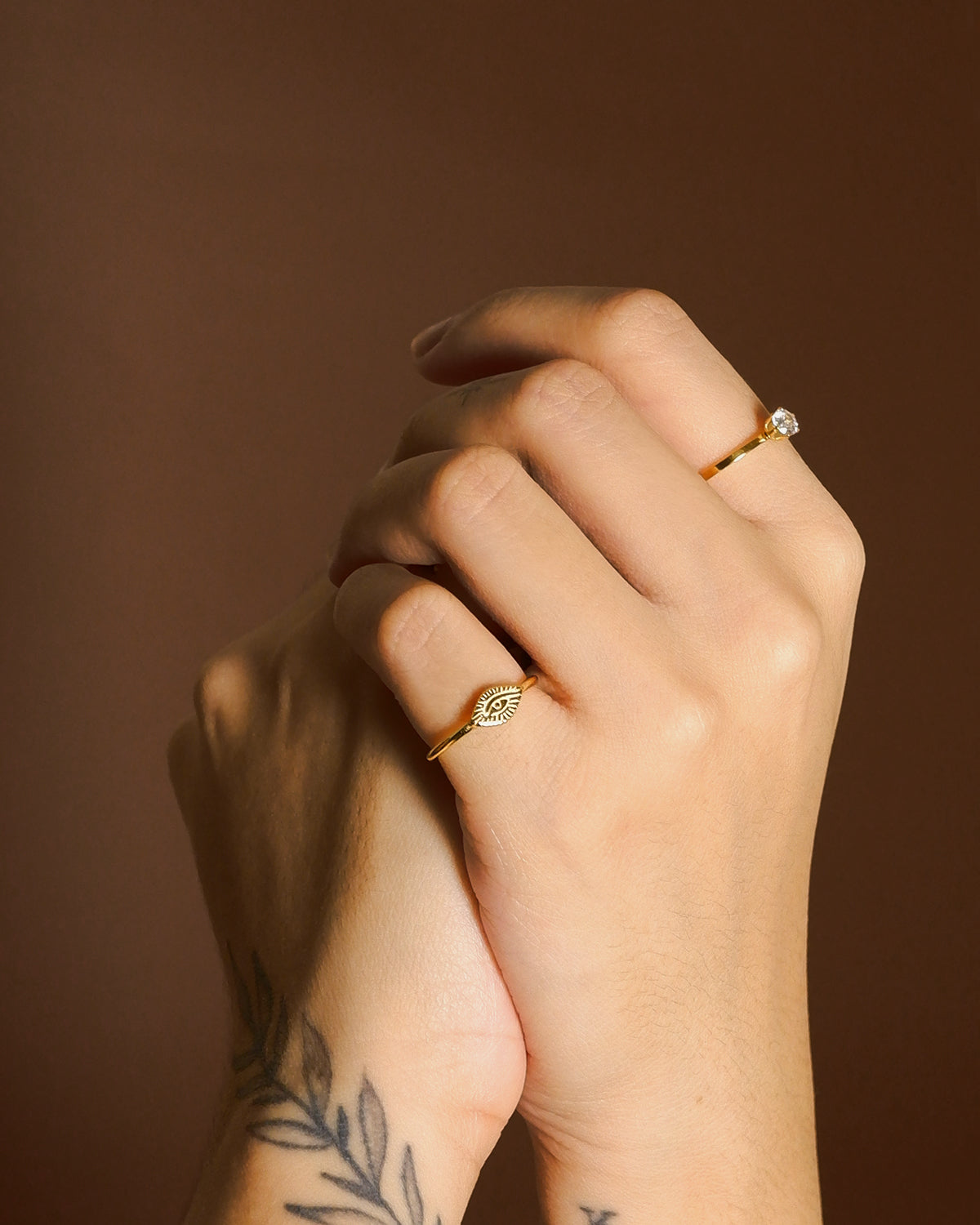 The Any-size Carved Evil Eye Pinky Ring