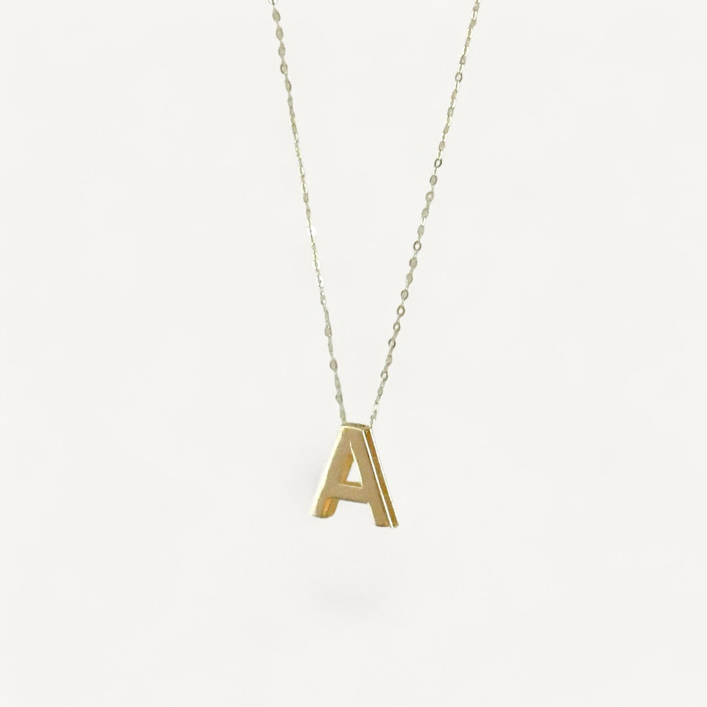 Final Sale - The Initial Necklace in Solid Gold