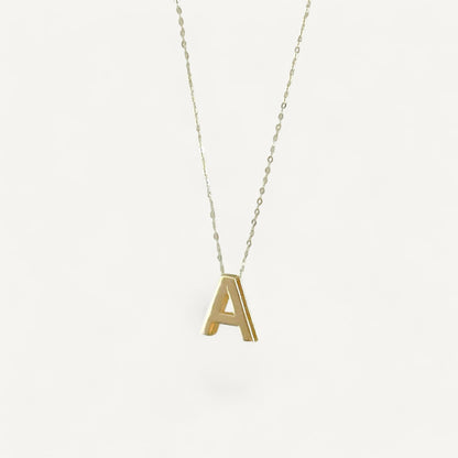 Final Sale - The Initial Necklace in Solid Gold