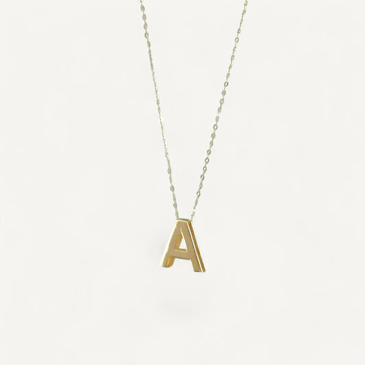 Final Sale - The Initial Necklace in Solid Gold