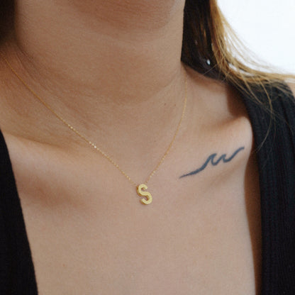 Final Sale - The Initial Necklace in Solid Gold