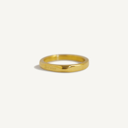 The Je T'aime Flat Signet Ring