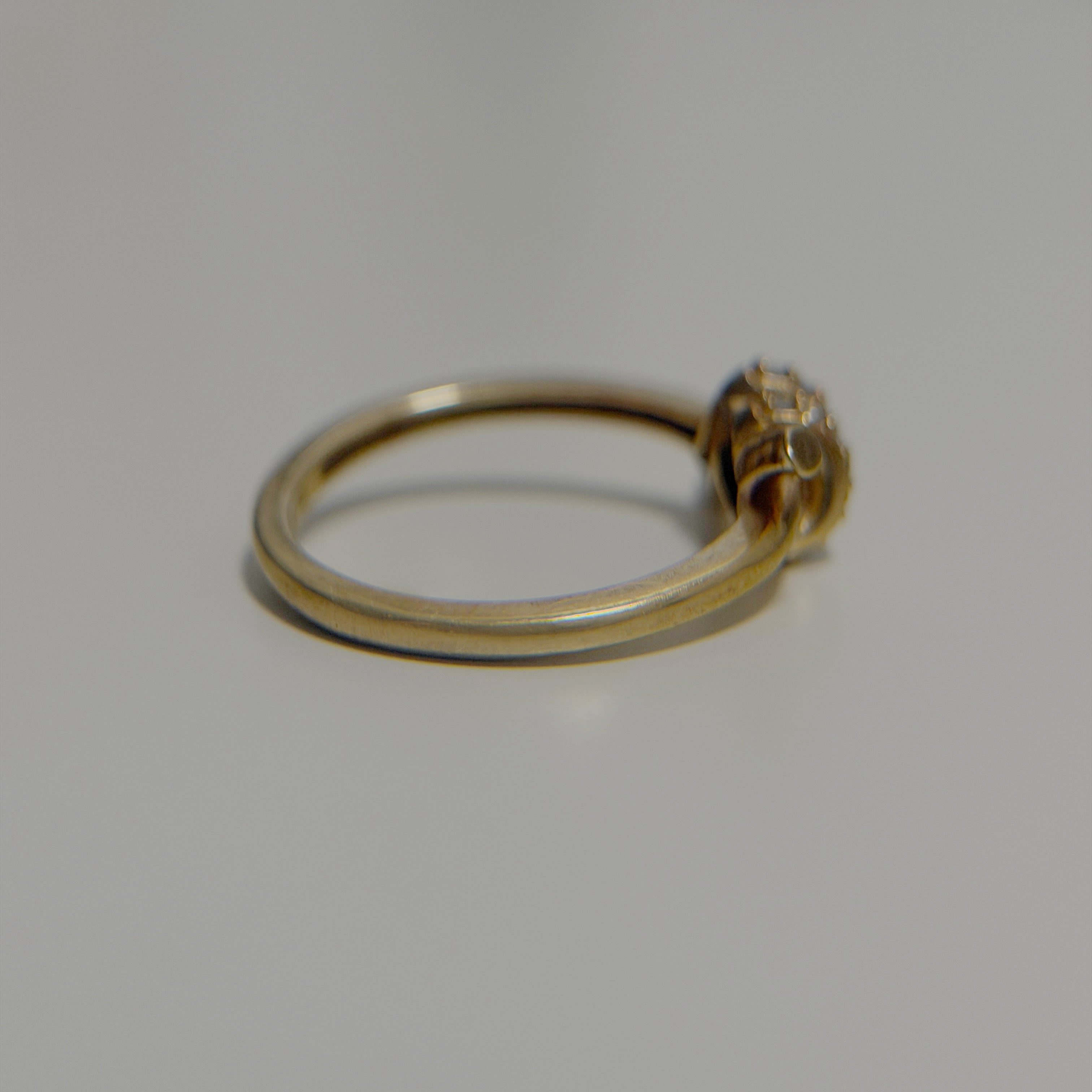 (Handed-down) Dainty Pave Knot Ring in Solid Gold