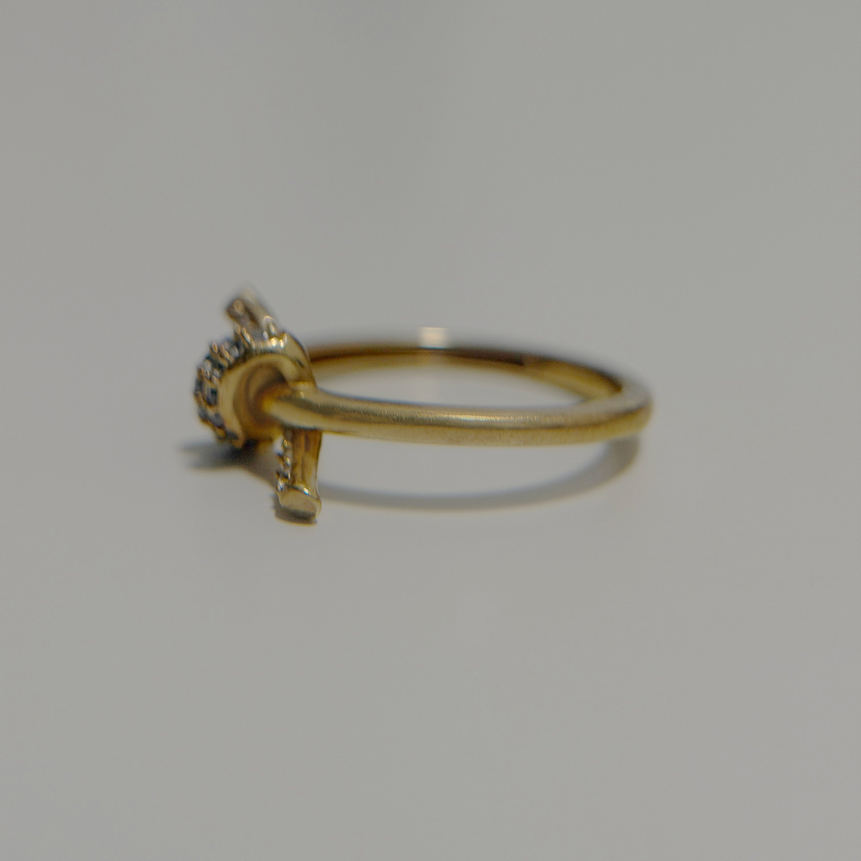 (Handed-down) Dainty Pave Knot Ring in Solid Gold