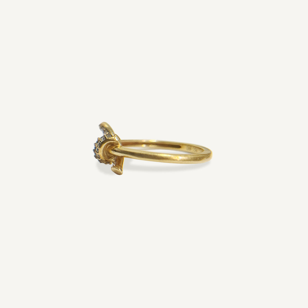 (Handed-down) Dainty Pave Knot Ring in Solid Gold